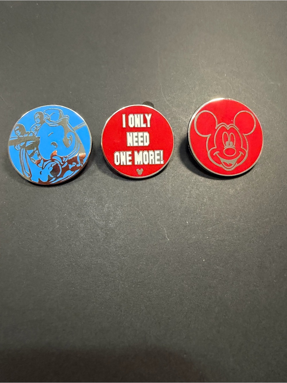 Disney Red & Blue Enamel Cufflink Trio - Mickey & Dumbo Motifs